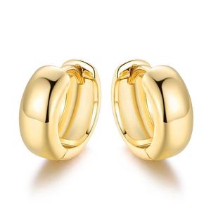 Luxury Trendy Thick Chunky Geometric Gold <b>Stud</b> Women Bold Statement Fashion Jewelry 925 <b>Silver</b> Lightweight Party Wear Elegant - Product Image 6