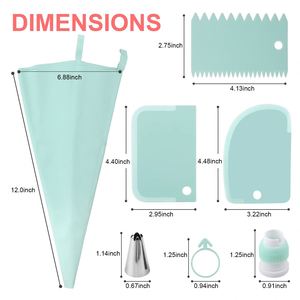 Vente directe usine : Pochette à douille personnalisable avec logo, réutilisable en silicone, avec embouts en acier inoxydable pour glaçage - Product Image 6