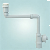 Kit de vidage de lavabo en céramique à ouverture par pression, siphon bouteille anti-odeur en plastique G1 1/4, hauteur réglable, pour salle de bain