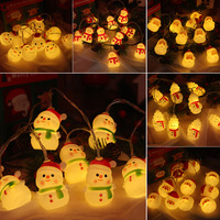 Guirlande lumineuse décorative de Noël multi-styles, Père Noël, bonhomme de neige, ours, ambiance festive, lumières colorées