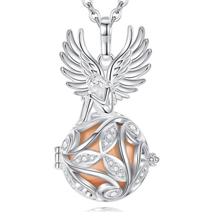 <span class=keywords><strong>Collana</strong></span> Bola di <span class=keywords><strong>gravidanza</strong></span> della palla di armonia della campana del chiamante del carillon musicale della melodia dell'ala di angelo - Product Image 1