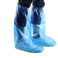 Surbotte de couverture de botte de chaussure imperméable jetable de PE bleu vétérinaire