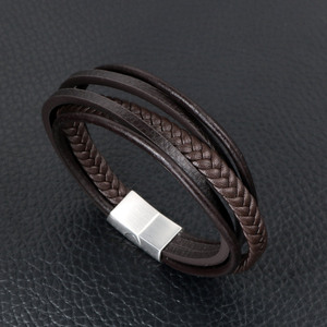 Multi Layer Woven <b>Bracelet</b> With <b>Metal</b> Buckle Unisex Fashion Accessory CE558 - Product Image 5