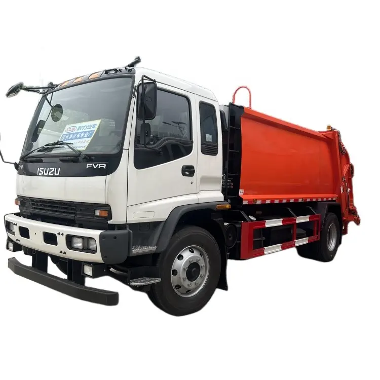 Japonya Isuzu Fvr 12000 litre çöp actor ktör sıkıştırılmış çöp kamyonu satılık