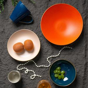 Platos de Cena Modernos de Porcelana China PITO, Platos de Cena <span class=keywords><strong>Vintage</strong></span> con Relieve Barroco para <span class=keywords><strong>Restaurante</strong></span> - Product Image 6