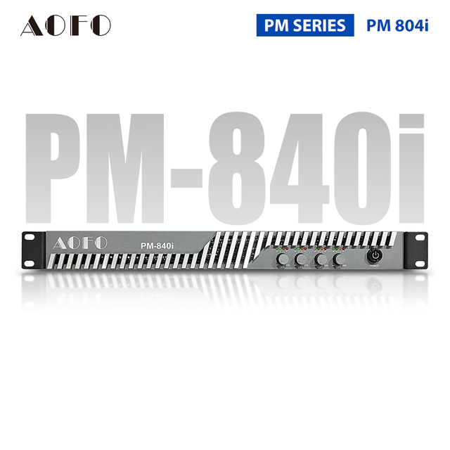 4 Channel 400W Rack Mount Professional Power Amplifier Metal Shell Hi-Res Audio for PA System Karaoke Bar Stage Sound System