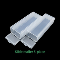 Laboratory Supplier Plastic Storage Microscope Slide Transparent 2/5 Place Slide Mailer