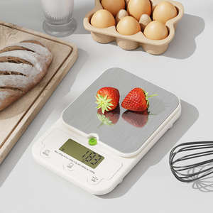 Balance de cuisine numérique en acier inoxydable de 3 kg, outil de pesage électronique pour la pâtisserie, alimentée par piles, <span class=keywords><strong>division</strong></span> de 1 g - Product Image 2