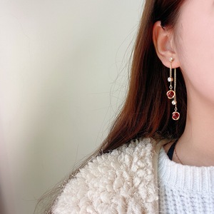 Diamond Double Ball Tassel <strong>Earrings</strong> Noble and Elegant <strong>Earrings</strong> Lady <strong>Girls</strong> Cute <strong>Beautiful</strong> Gold <strong>Earrings</strong> - Product Image 3