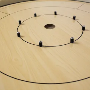 30 Inch Tournament Crokinole Checkers Classic Dexterity Board Game For 2 Players 24 Black White Discs Game Board