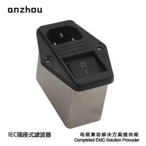 ตัวกรองไฟฟ้า Anzhou Iec รุ่น CW2C-10A-T พร้อมสวิตช์และฟิวส์ 250V 10A โมดูลกรองสัญญาณรบกวน EMI - Product Image 2