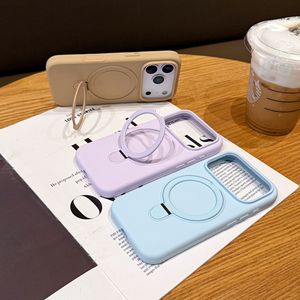 <span class=keywords><strong>Coque</strong></span> de téléphone magnétique en <span class=keywords><strong>silicone</strong></span> liquide pour <span class=keywords><strong>iPhone</strong></span> 17 Pro Max avec support réglable, compatible charge sans fil et antichute - Product Image 3