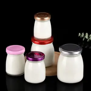 Wholesale Mini Glass Jars For Honey Milk Yogurt Jam 100ml 150ml And 200ml Sizes