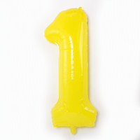 Ballon géant en aluminium Mylar jaune macaron de 40 pouces, ballon à l'hélium pour la décoration d'anniversaire et les célébrations