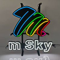 Enseigne néon LED personnalisée, affichage numérique multicolore de la température, éclairage en PVC, lumière de bière illuminée, économie d'énergie, montage mural, télécommande