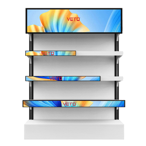 Pantalla LCD Veto de Tamaño Personalizado para Publicidad en Estantes de Supermercado, Reproductor Multimedia Digital LCD de Barra Ultra Estrecha, Modelo VT-AD385TX - Product Image 5