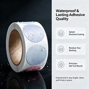 Self Adhesive Round Labels <b>Waterproof</b> Die Cut Adhesive Paper <b>Stickers</b> for Packaging - Product Image 1