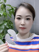 Premium holografische hydrogel oogpatches collageen laser glitter oogmasker transparante folie voor beautymerkpromotie
