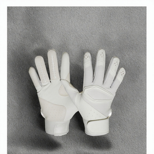 Leather Baseball Batting Gloves Breathable Lightweight Ambidextrous <b>Hook</b> and Loop Closure Custom Logo Sports Training Gloves - Product Image 3