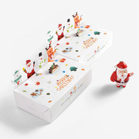 Boîtes en papier pliables 3D en forme d'animaux, jolies boîtes cadeaux pour fêtes de Noël, pour bonbons, biscuits, 10 pièces par paquet