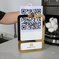 Placa personalizada de código QR dorada para tienda de negocios, señal de redes sociales, tablero de acrílico, Facebook, Instagram