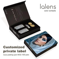 Boîte en carton personnalisée pour lentilles de contact souples, emballage de lentilles de contact à marque privée, boîte en papier pour lentilles de contact cosmétiques