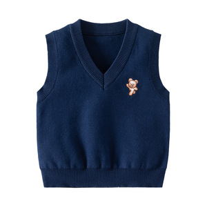 Automne hiver enfants <span class=keywords><strong>laine</strong></span> <span class=keywords><strong>gilet</strong></span> nouveaux garçons col <span class=keywords><strong>en</strong></span> V sans manches pull <span class=keywords><strong>gilet</strong></span> <span class=keywords><strong>en</strong></span> gros livraison directe disponible - Product Image 2