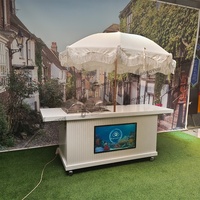 Chariot à bonbons en métal personnalisé, chariot mobile de rue pour hot-dogs, chariot alimentaire avec écran LED