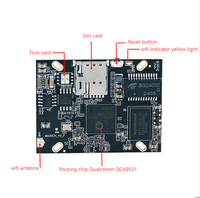 Modul Modem 4G LTE Industri 5-36V 2.4G Dual Wi-Fi 300M MQTT Ethernet Dual Network Ports dengan Slot Kartu SIM Qualcomm