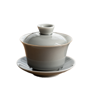 Grand bol à thé japonais en céramique Gaiwan, soupière glaçure gris glacé pour service à thé Kung Fu pour hôtels de fête, voyage, fabrication de thé de Noël - Product Image 2