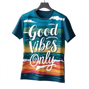 Regular Fit Adult Men <b>Top</b> 100 Cotton Mid-Weight V-Neck Short Sleeve Water-Based Ink Print Custom Logo Low MOQ - Product Image 6