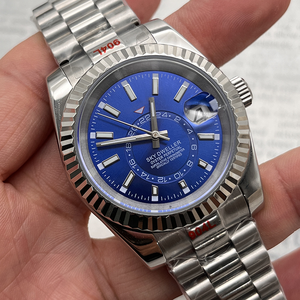 Reloj de pulsera para hombre, mecánico automático de lujo, serie con calendario, movimiento NH35, acero inoxidable, con esfera de agujas - Product Image 3