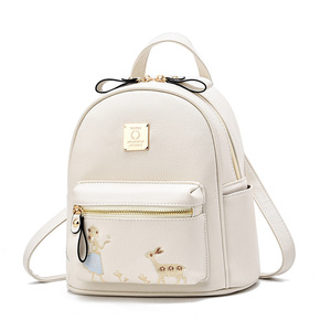 Fashion Women <b>Backpack</b> Female <b>Black</b> <b>Backpacks</b> Small Zipper Bags Student Solid Travel Bag - Product Image 4