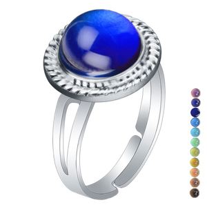 Hot Selling Gem Mood Sensitive Mood Color Change <b>Ring</b> <b>Adjustable</b> Thermochromic <b>Ring</b> for Women Authentic Mood <b>Ring</b> Colors - Product Image 4