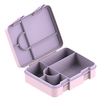 Boîte à bento en plastique durable avec couvercle hermétique à clapet, 5 compartiments, compatible micro-ondes et lave-vaisselle, pour les consommateurs américains