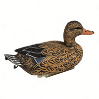 Paire de leurres de canard colvert entièrement floqués, en EVA flottant, réalistes pour la chasse, la pêche en eau et la décoration de jardin