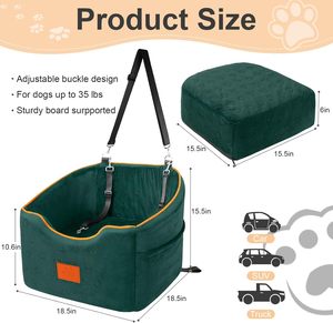 Hersteller Großhandel Hund Autos itz Booster Memory Foam Elevate <span class=keywords><strong>Pet</strong></span> Autos itz für kleine Hunde 35lbs Wasch bar - Product Image 2