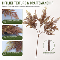 Fougère Artificielle Rustique à 27 Franges, Faux Fucus Nordique pour Décoration d'Automne, Idéale pour Comptoirs de Café et Bars, Plantes Artificielles