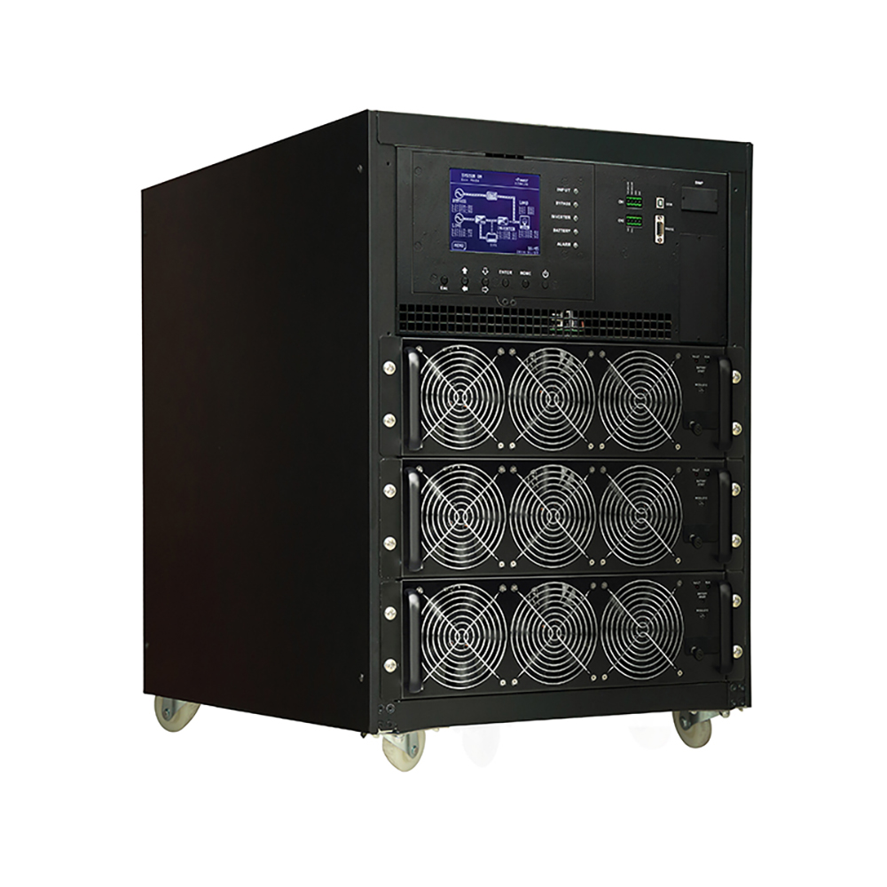 Visench + Power E OEM UPS 20KW 30KW 60KW 90KW 3 fase PF 0.99 baterai eksternal Ups Power Supply Online