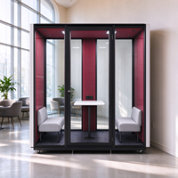 Pod Kantor Kedap Suara, Booth Isolasi Akustik, Pod Kerja Pribadi Fokus, Lampu Sensor Aktif untuk Tempat Kerja Modern Berdesain Terbuka
