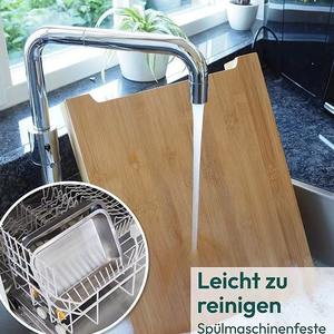 Planche à découper de cuisine en bois écologique avec plateau en acier inoxydable pour fruits et légumes Cuisine occidentale Steak Pull-Out Design - Product Image 4