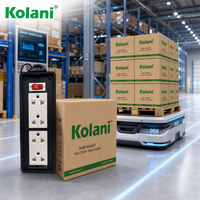 Caja de Enchufes Industriales Kolani IP44 Resistente a la Intemperie, con Interruptor de Encendido con Indicador Rojo, PVC Ignífugo para Taller y Construcción