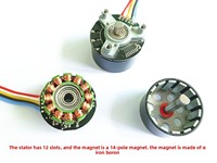 Moteur CC sans balais basse tension IP68 étanche pour robot sous-marin, propulseur ROV, pompe électrique, agitateur magnétique, OEM disponible