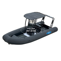 Ce bateau rigide gonflable de haute qualité de 19 pieds de 5.8m en aluminium de patrouille en V profond pour la pêche de luxe grand pont-terrasse à rames pour l'extérieur