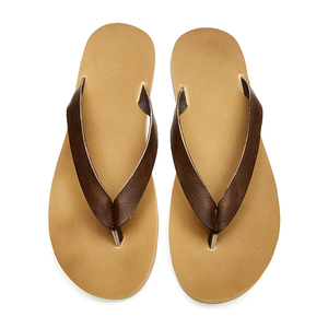 Nouvelles tongs tendance 2025 pour hommes, sandales d'été en cuir véritable antidérapantes, pantoufles décontractées pour l'extérieur, logo personnalisé - Product Image 2