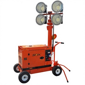 เสาไฟเคลื่อนที่ SGX เครื่องยนต์ดีเซล 4x1000W LED สีส้ม อุปกรณ์ก่อสร้าง - Product Image 1