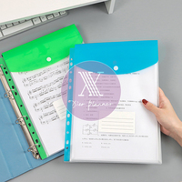 Carpeta de Archivos Transparente Tipo Acordeón A4, 11 Orificios, Bolsillos Perforados de PP, Expandible, con Botón a Presión, para Hojas Sueltas