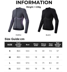 Chemise de cyclisme extensible et ajustée pour femmes - Tricot color-block respirant à manches longues pour le cyclisme - Product Image 6