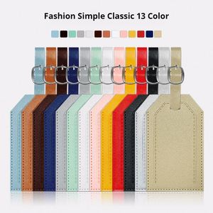 Adjustable Multi-Color Boarding <b>Suitcase</b> Travel Named Baggage Tags Blank Airplane Pu Leather Eco Friendly Luggage Tag - Product Image 2