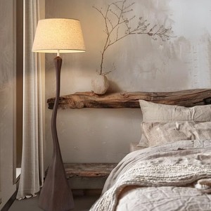 Floor Lamp Wabi Sabi Style LED Light Source 220V <b>Switch</b> Control For Bedroom Living Room Decorative <b>Standing</b> Lamp - Product Image 1